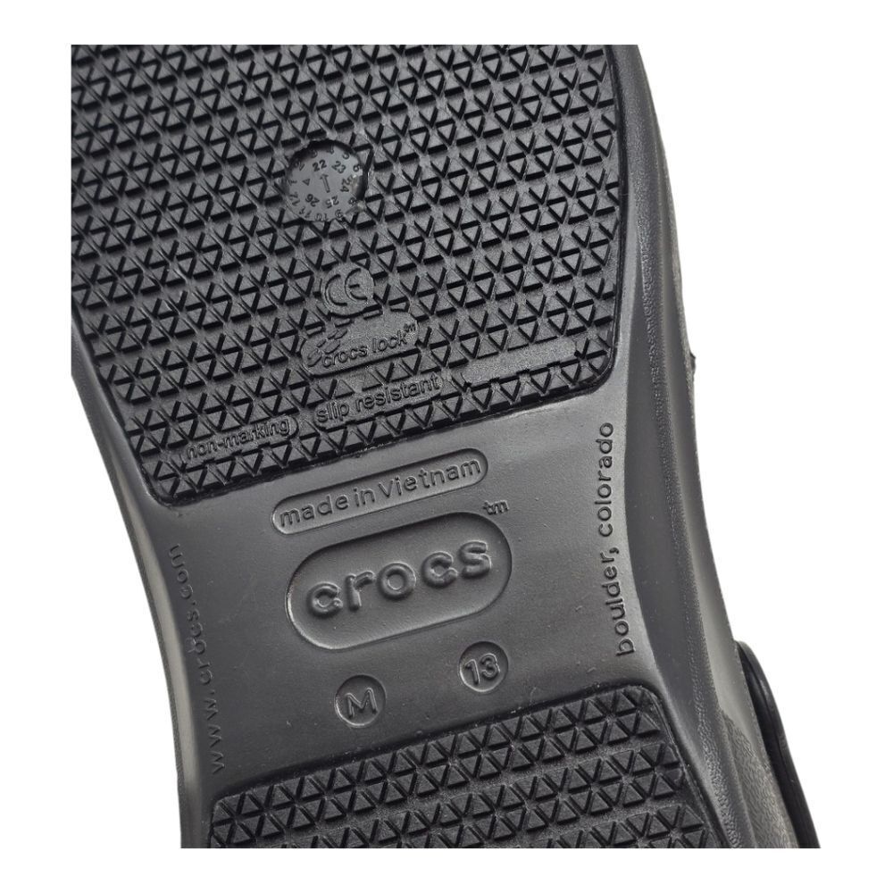 Crocs Slip Resistant Shoes Bistro Clogs Nurse Shoes Chef Shoes 10075-001 Mens 13 - Picture 7 of 7